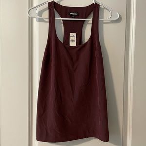 XS Express burgundy suede tank top. Fits more like a small.